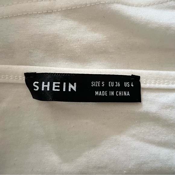 SHEIN Put Yourself First White Halter Top Size S - Picture 4 of 6